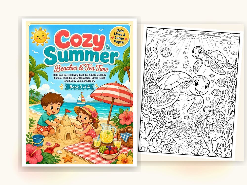 Cover of Cozy Summer Coloring Book