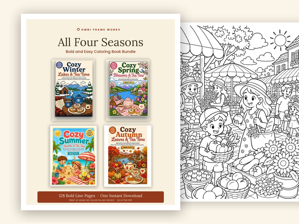 Cover of Four Season Coloring Bundle