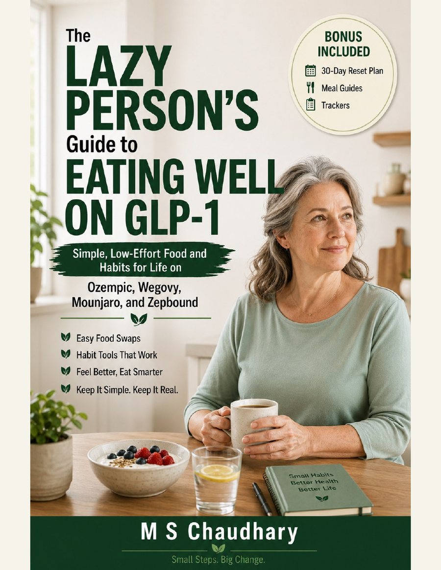 GLP-1 Diet Guide & Meal Planner | Eating Well on Ozempic, Wegovy, Mounjaro (PDF) &mdash; cover